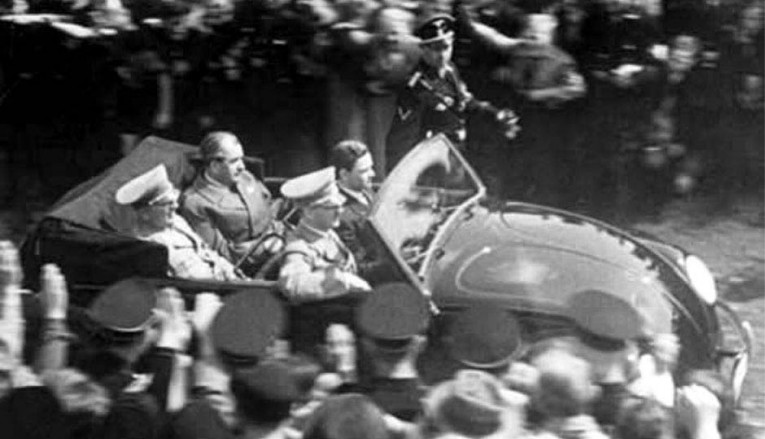 Ferdinand Porsche and Adolf Hitler driven by Ferry Porsche