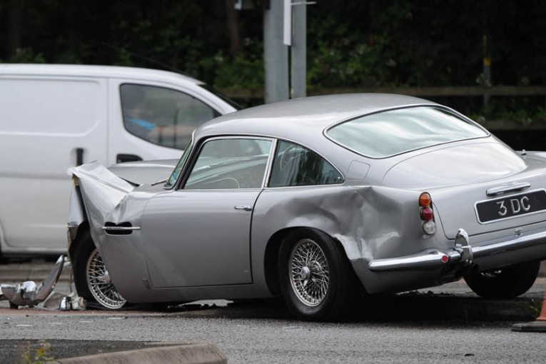 Four-year-old hurt as classic James Bond style Aston Martin DB5 is trashed